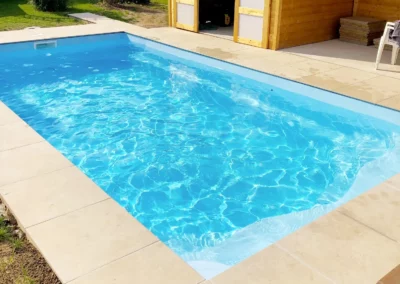 Piscine avec liner bleu par S2O Piscines